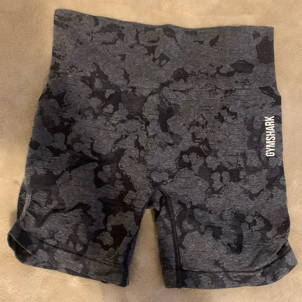 Gymshark Black and Gray Camo Shorts